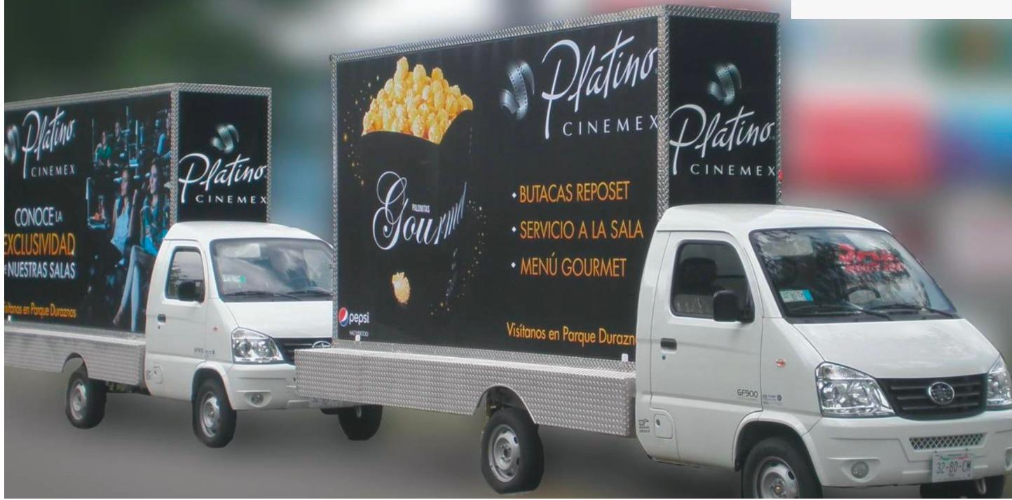 Publicidad móvil en valla vehicular